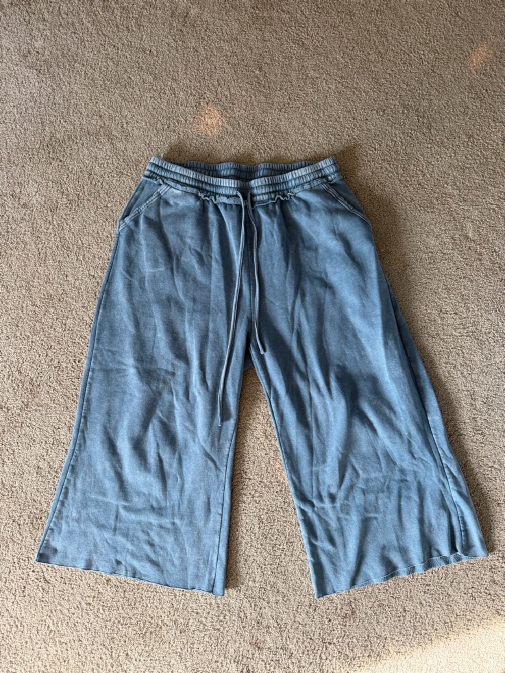 Zenana Outfitters Light Blue Cozy Knit Lounge Pants